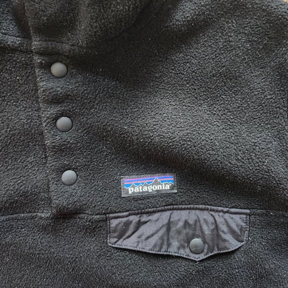Patagonia lightweight synchilla T snap fleece | black, women's S - Picture 3 of 6